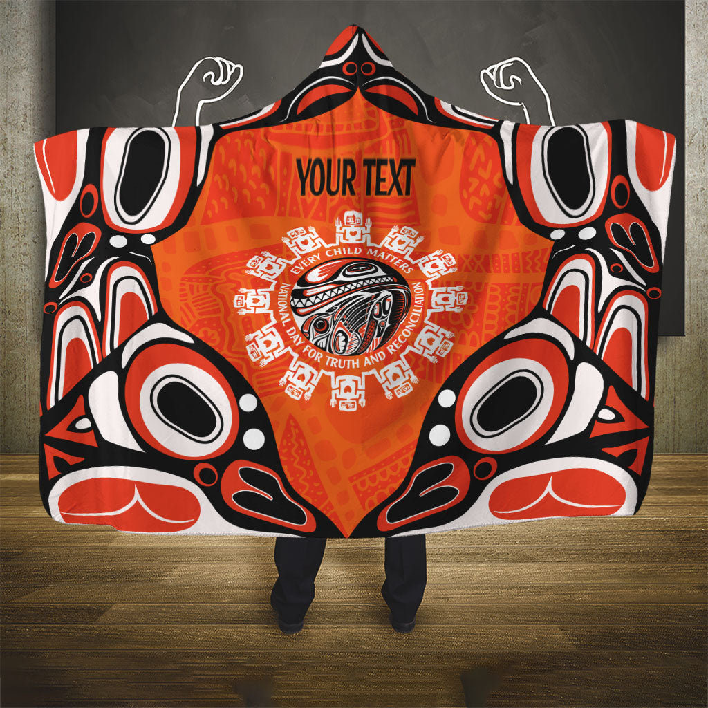 All Children Matters Support Personalized Hooded Blanket Kindness and Equality Indigenous Orange Day