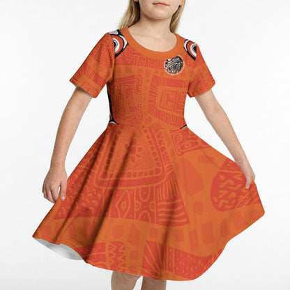 All Children Matters Support Personalized Kid Short Sleeve Dress Kindness and Equality Indigenous Orange Day