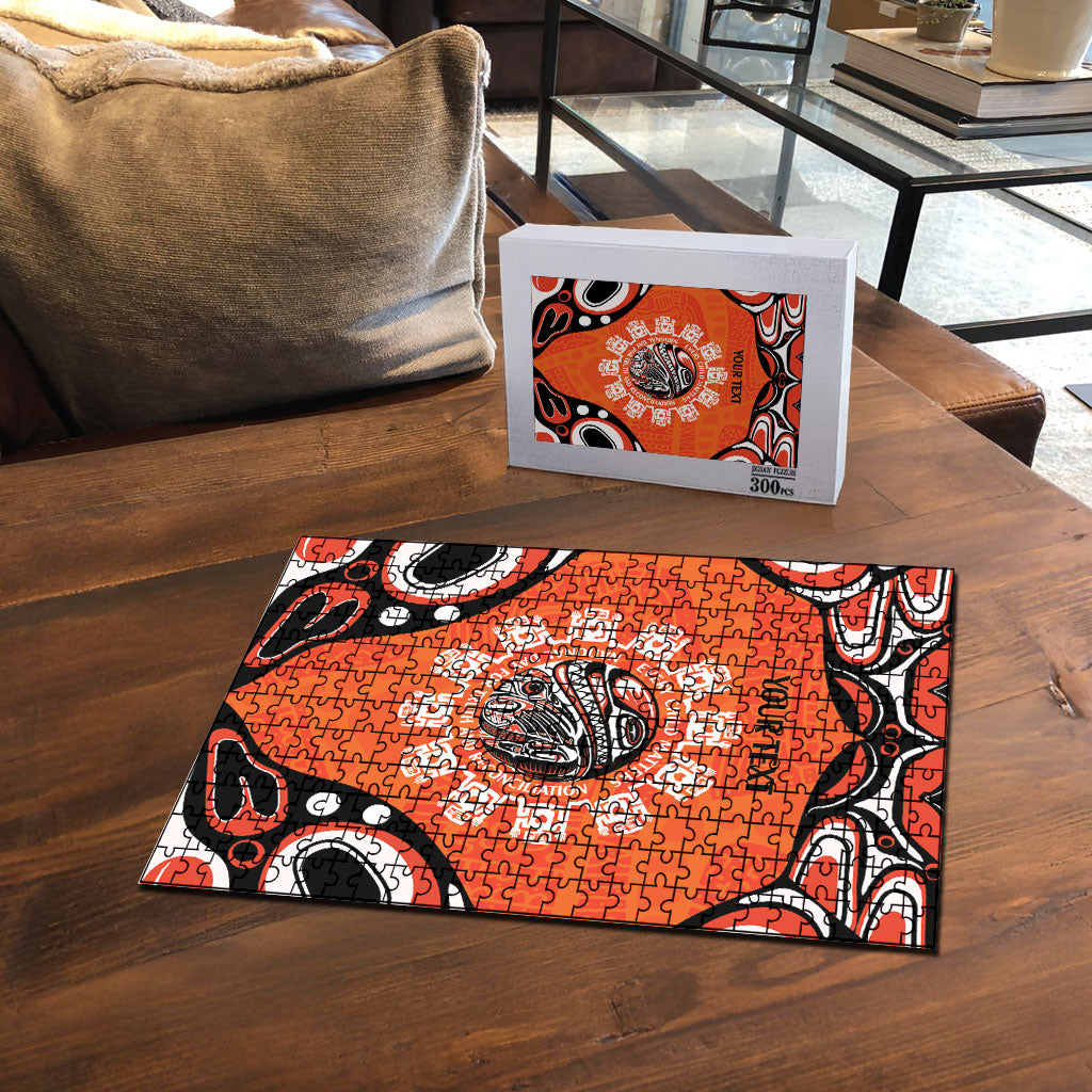 All Children Matters Support Personalized Puzzle Kindness and Equality Indigenous Orange Day