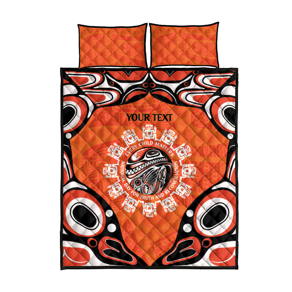 All Children Matters Support Personalized Quilt Bed Set Kindness and Equality Indigenous Orange Day