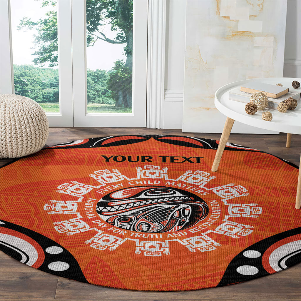 All Children Matters Support Personalized Round Carpet Kindness and Equality Indigenous Orange Day