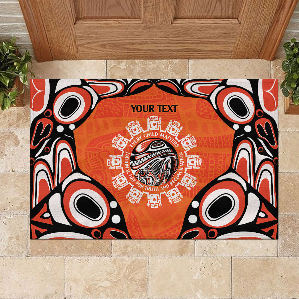 All Children Matters Support Personalized Rubber Doormat Kindness and Equality Indigenous Orange Day