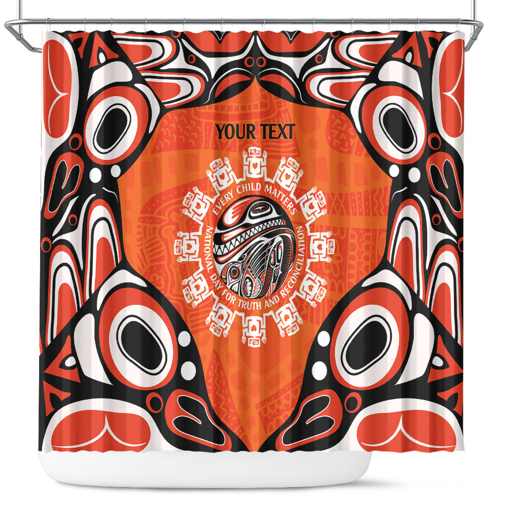 All Children Matters Support Personalized Shower Curtain Kindness and Equality Indigenous Orange Day