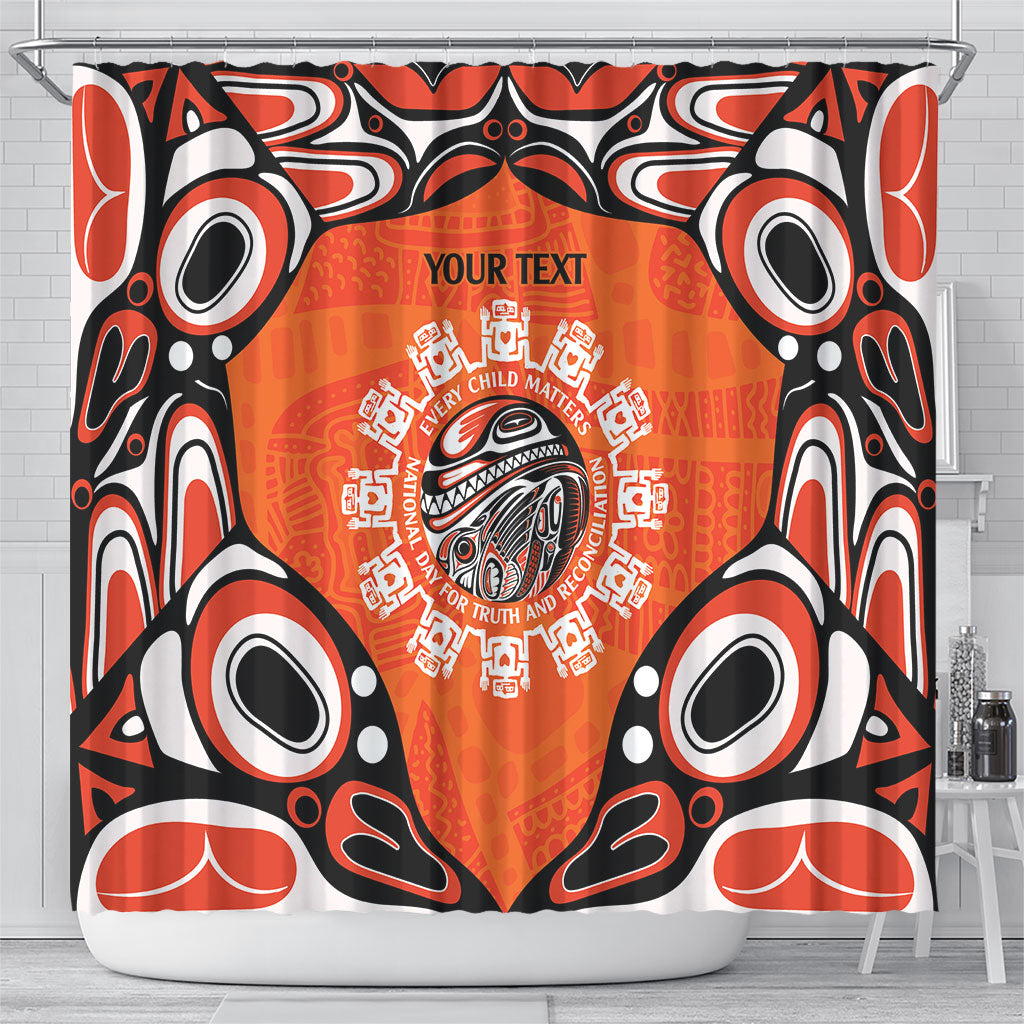 All Children Matters Support Personalized Shower Curtain Kindness and Equality Indigenous Orange Day