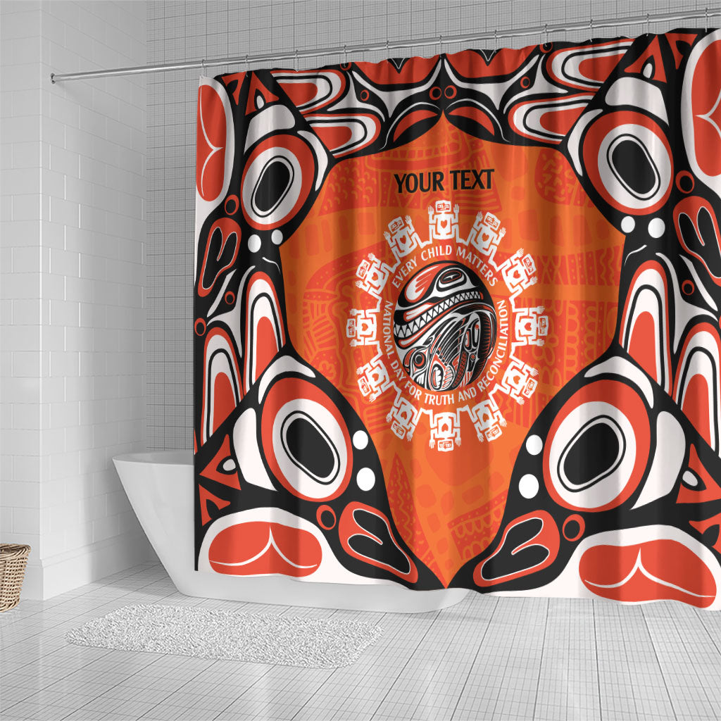 All Children Matters Support Personalized Shower Curtain Kindness and Equality Indigenous Orange Day