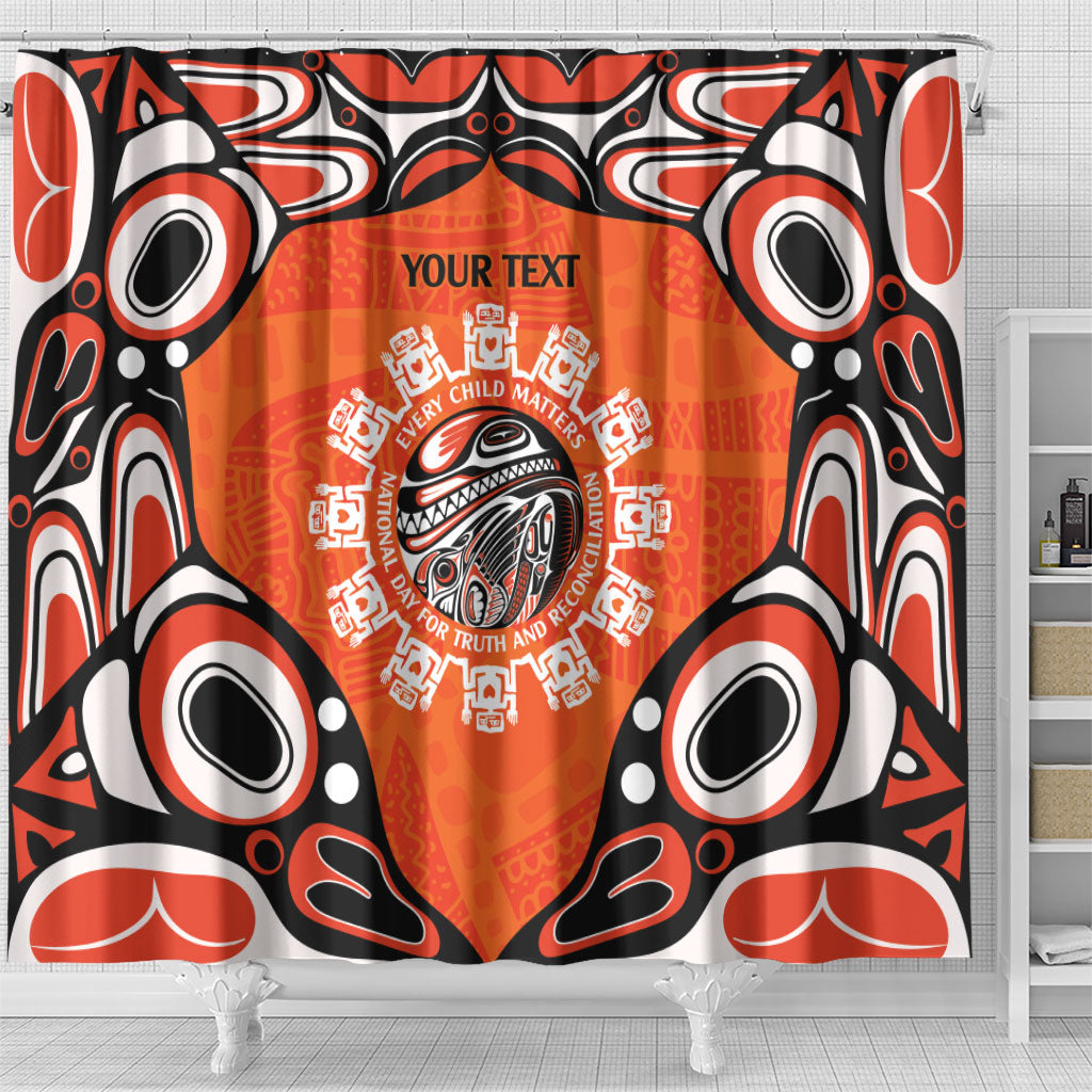 All Children Matters Support Personalized Shower Curtain Kindness and Equality Indigenous Orange Day