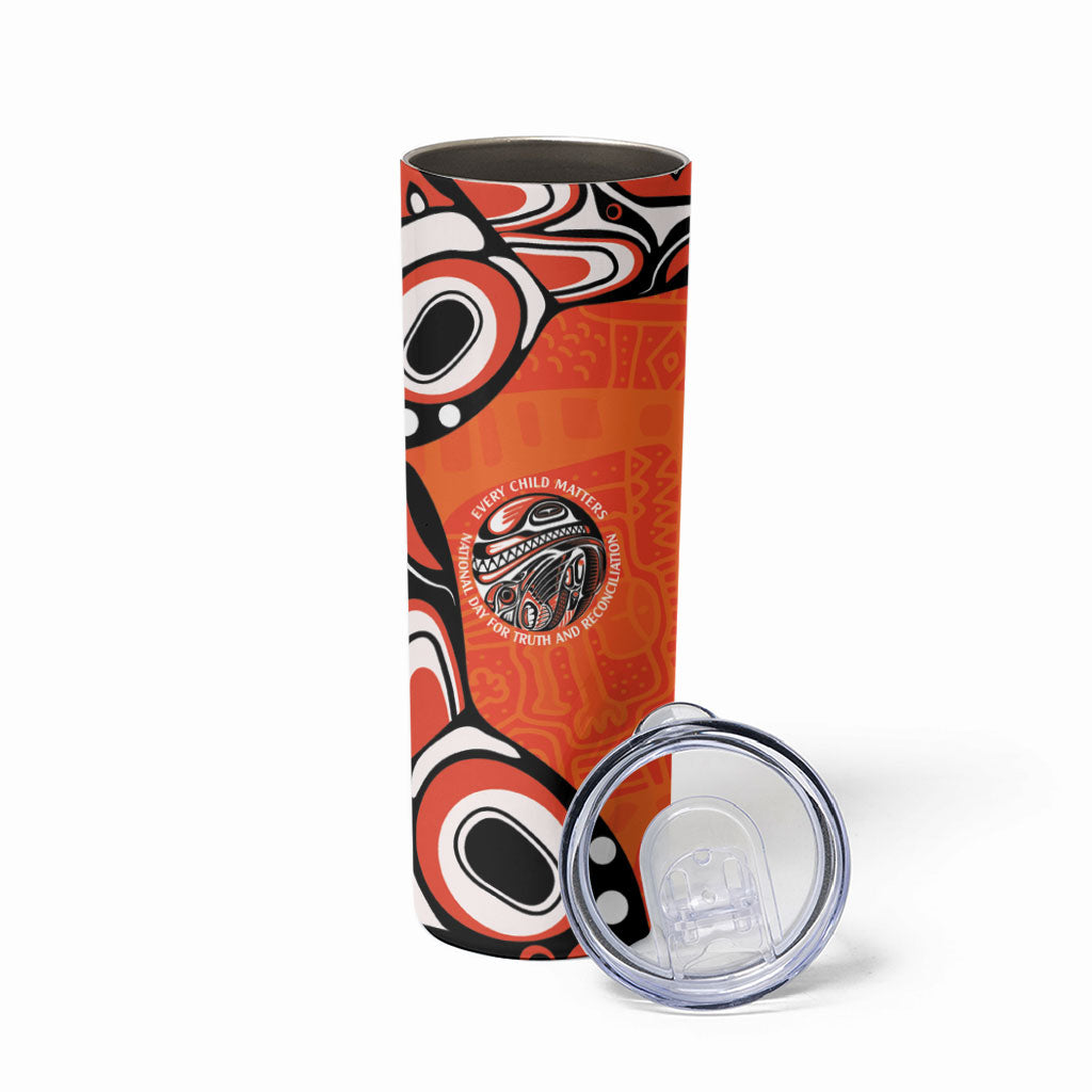 All Children Matters Support Personalized Skinny Tumbler Kindness and Equality Indigenous Orange Day