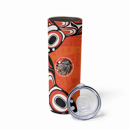 All Children Matters Support Personalized Skinny Tumbler Kindness and Equality Indigenous Orange Day