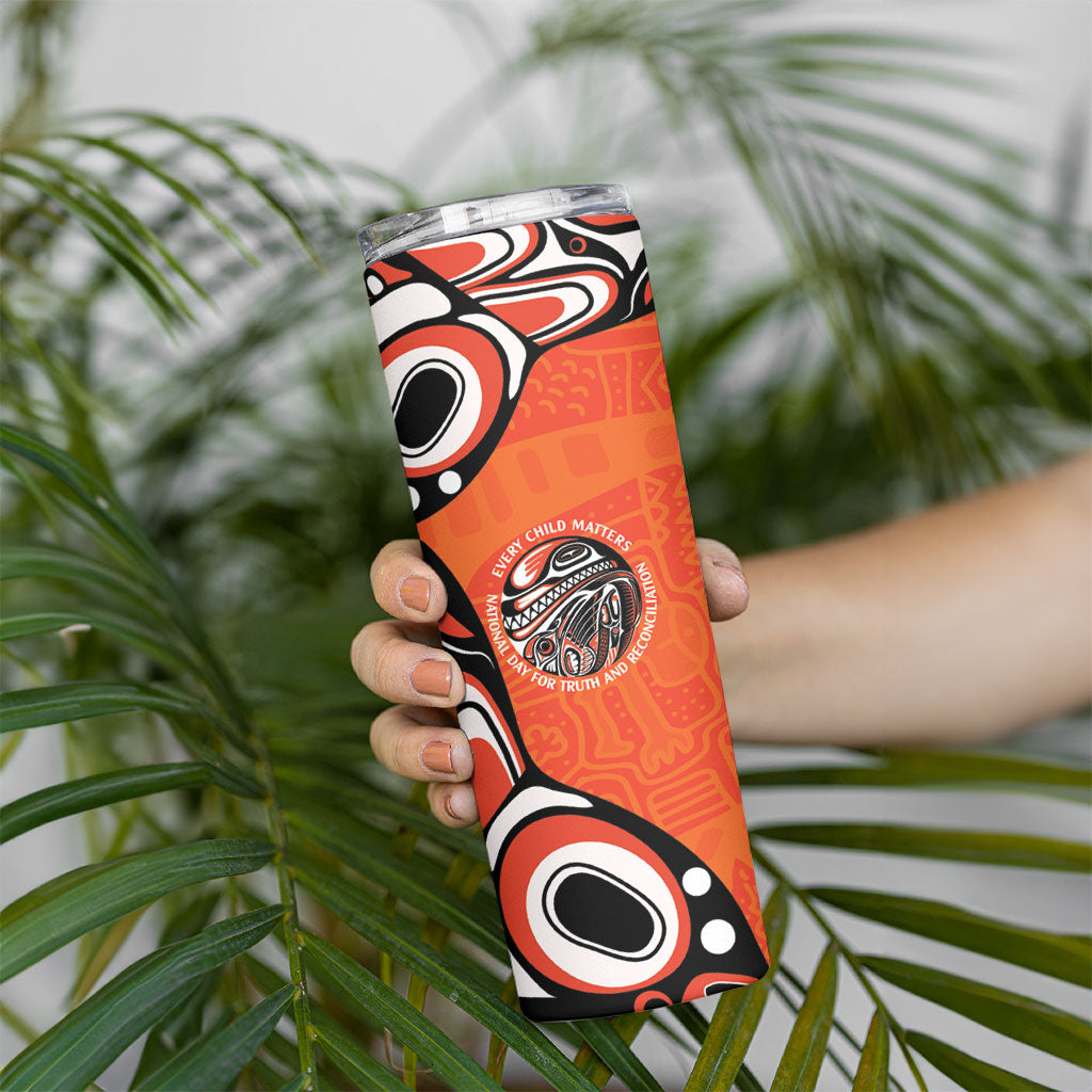 All Children Matters Support Personalized Skinny Tumbler Kindness and Equality Indigenous Orange Day