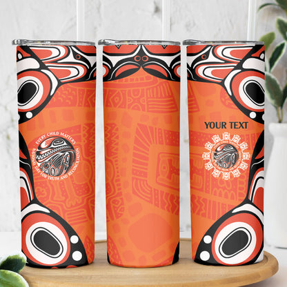 All Children Matters Support Personalized Skinny Tumbler Kindness and Equality Indigenous Orange Day
