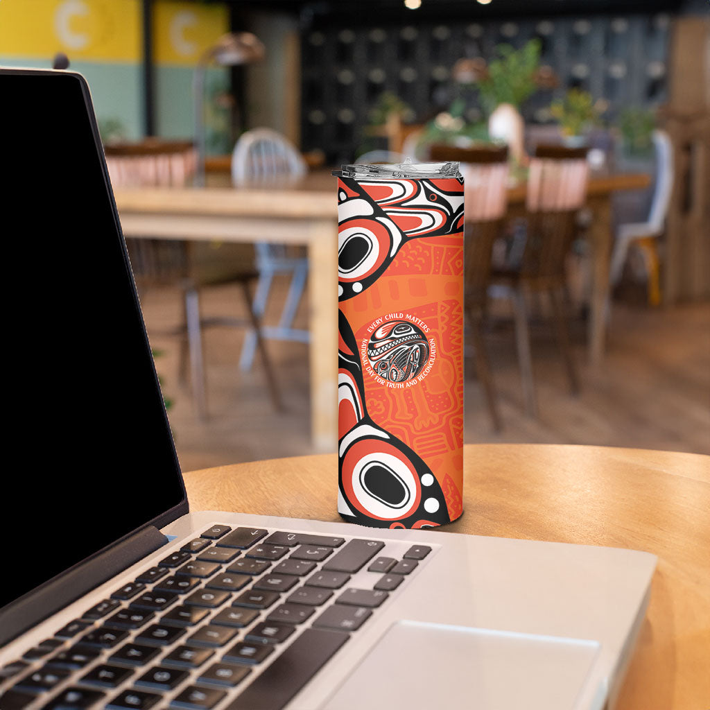 All Children Matters Support Personalized Skinny Tumbler Kindness and Equality Indigenous Orange Day