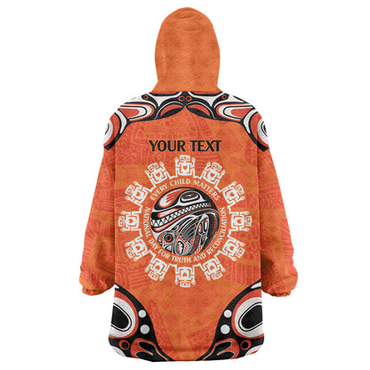 All Children Matters Support Personalized Wearable Blanket Hoodie Kindness and Equality Indigenous Orange Day