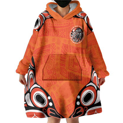 All Children Matters Support Personalized Wearable Blanket Hoodie Kindness and Equality Indigenous Orange Day