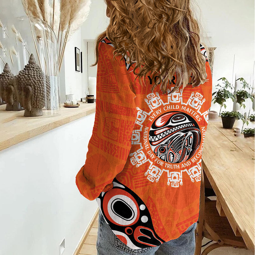 All Children Matters Support Personalized Women Casual Shirt Kindness and Equality Indigenous Orange Day