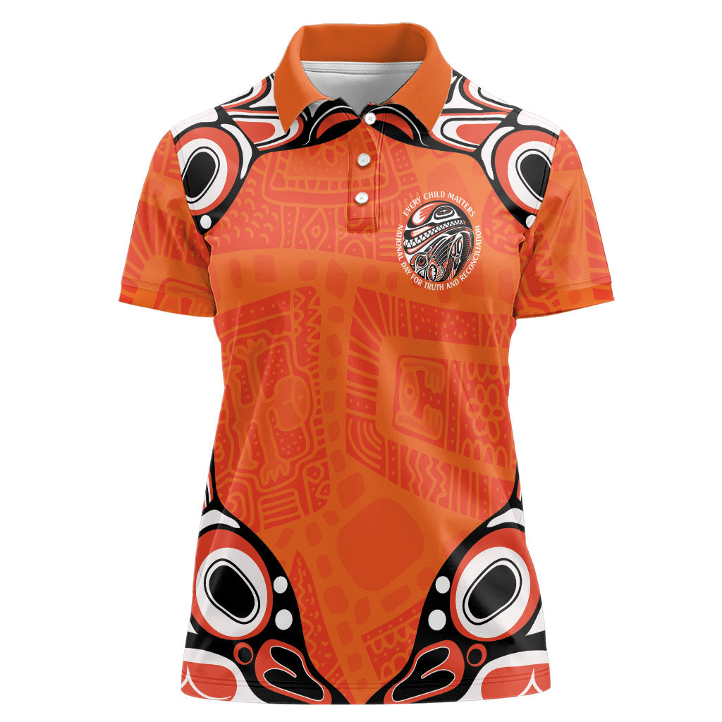 All Children Matters Support Personalized Women Polo Shirt Kindness and Equality Indigenous Orange Day