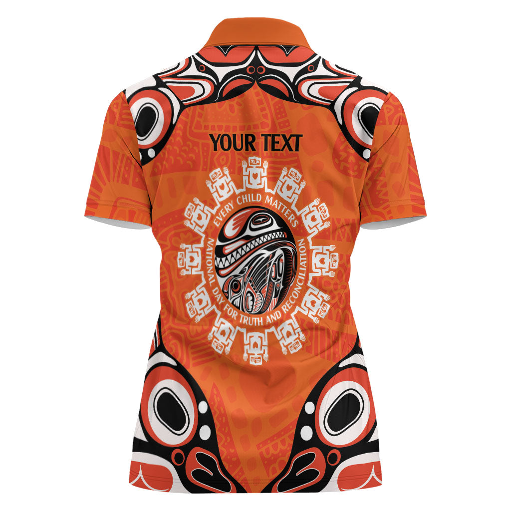 All Children Matters Support Personalized Women Polo Shirt Kindness and Equality Indigenous Orange Day