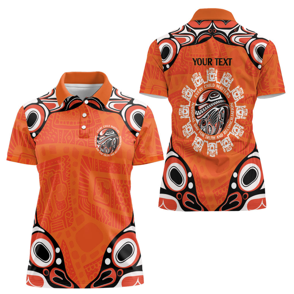 All Children Matters Support Personalized Women Polo Shirt Kindness and Equality Indigenous Orange Day