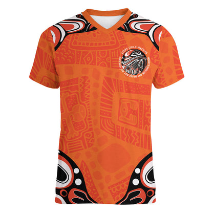 All Children Matters Support Personalized Women V-Neck T-Shirt Kindness and Equality Indigenous Orange Day