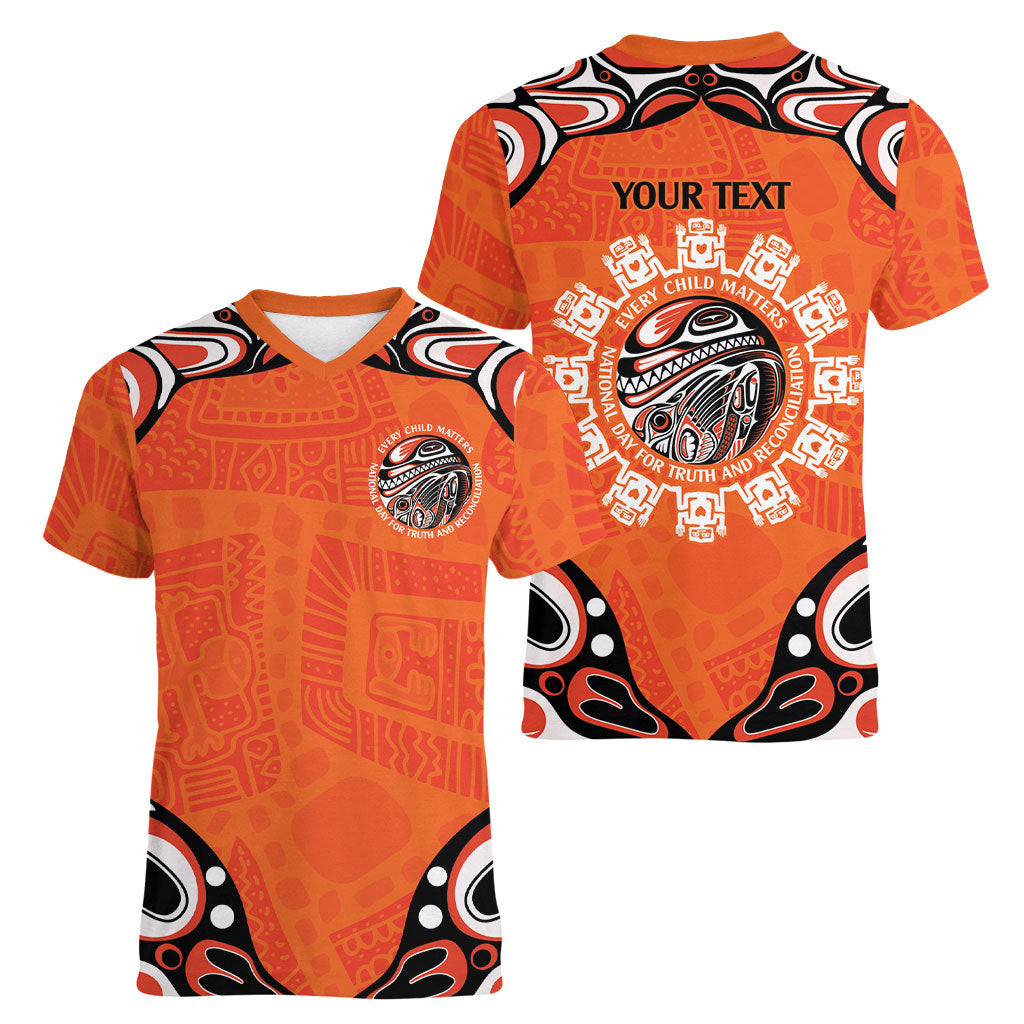 All Children Matters Support Personalized Women V-Neck T-Shirt Kindness and Equality Indigenous Orange Day