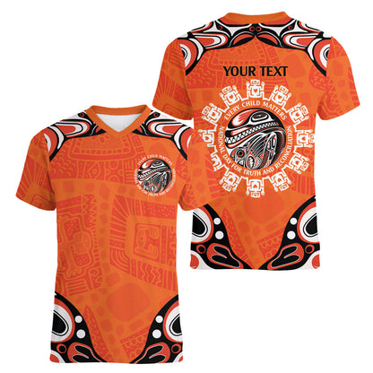 All Children Matters Support Personalized Women V-Neck T-Shirt Kindness and Equality Indigenous Orange Day