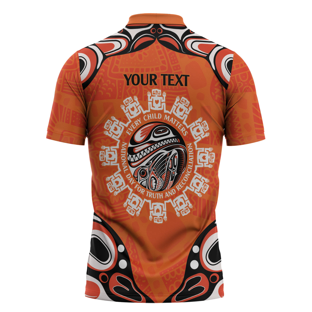 All Children Matters Support Personalized Zipper Polo Shirt Kindness and Equality Indigenous Orange Day