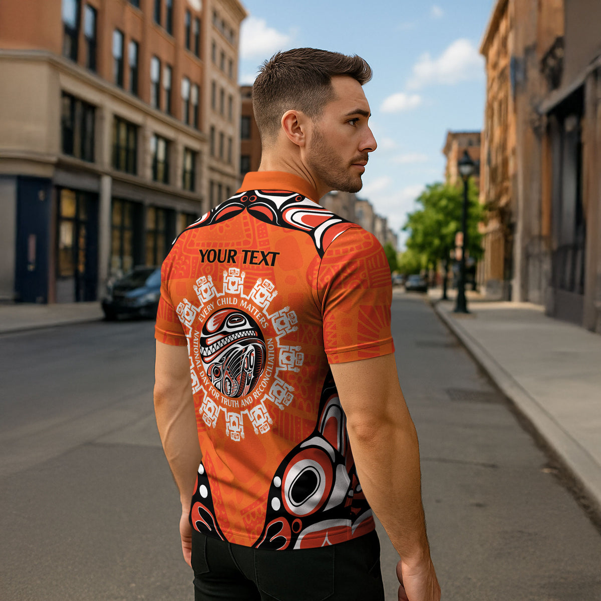 All Children Matters Support Personalized Zipper Polo Shirt Kindness and Equality Indigenous Orange Day