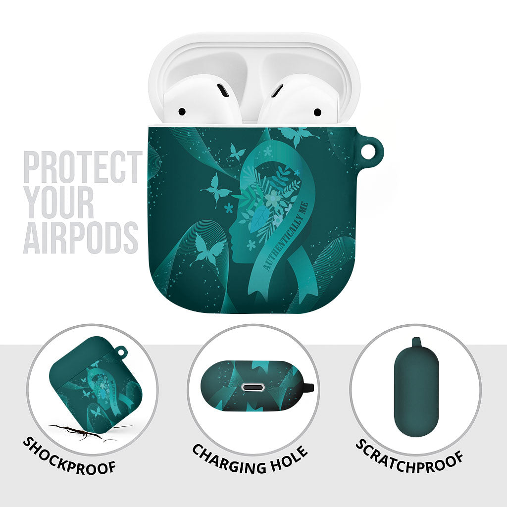 Australia Tourette Syndrome Support Acceptance AirPods Case Butterfly Ribbon Art