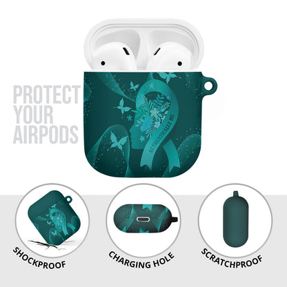 Australia Tourette Syndrome Support Acceptance AirPods Case Butterfly Ribbon Art