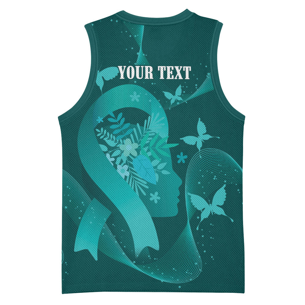 Australia Tourette Syndrome Support Acceptance Personalised Basketball Jersey Butterfly Ribbon Art