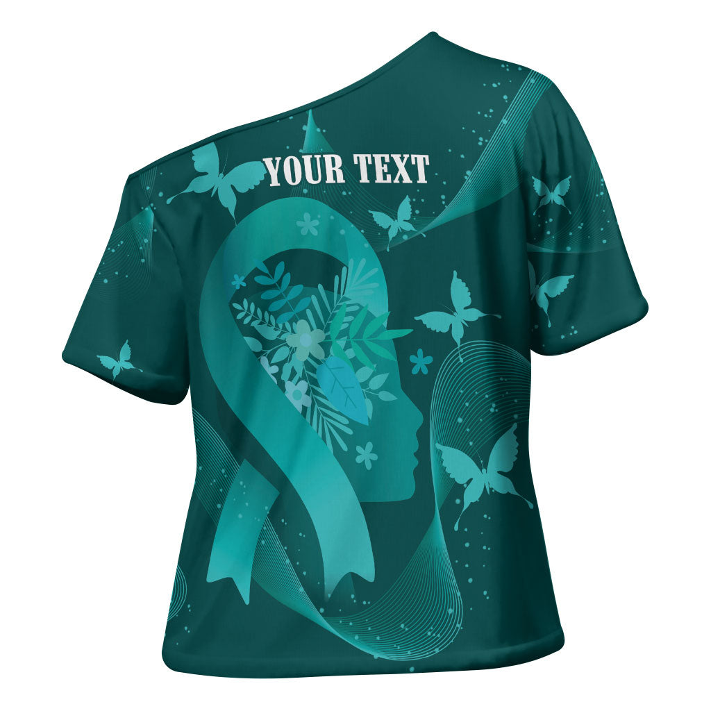 Australia Tourette Syndrome Support Acceptance Personalised Cross Shoulder Shirt Butterfly Ribbon Art