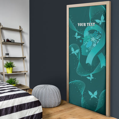 Australia Tourette Syndrome Support Acceptance Personalised Door Cover Butterfly Ribbon Art