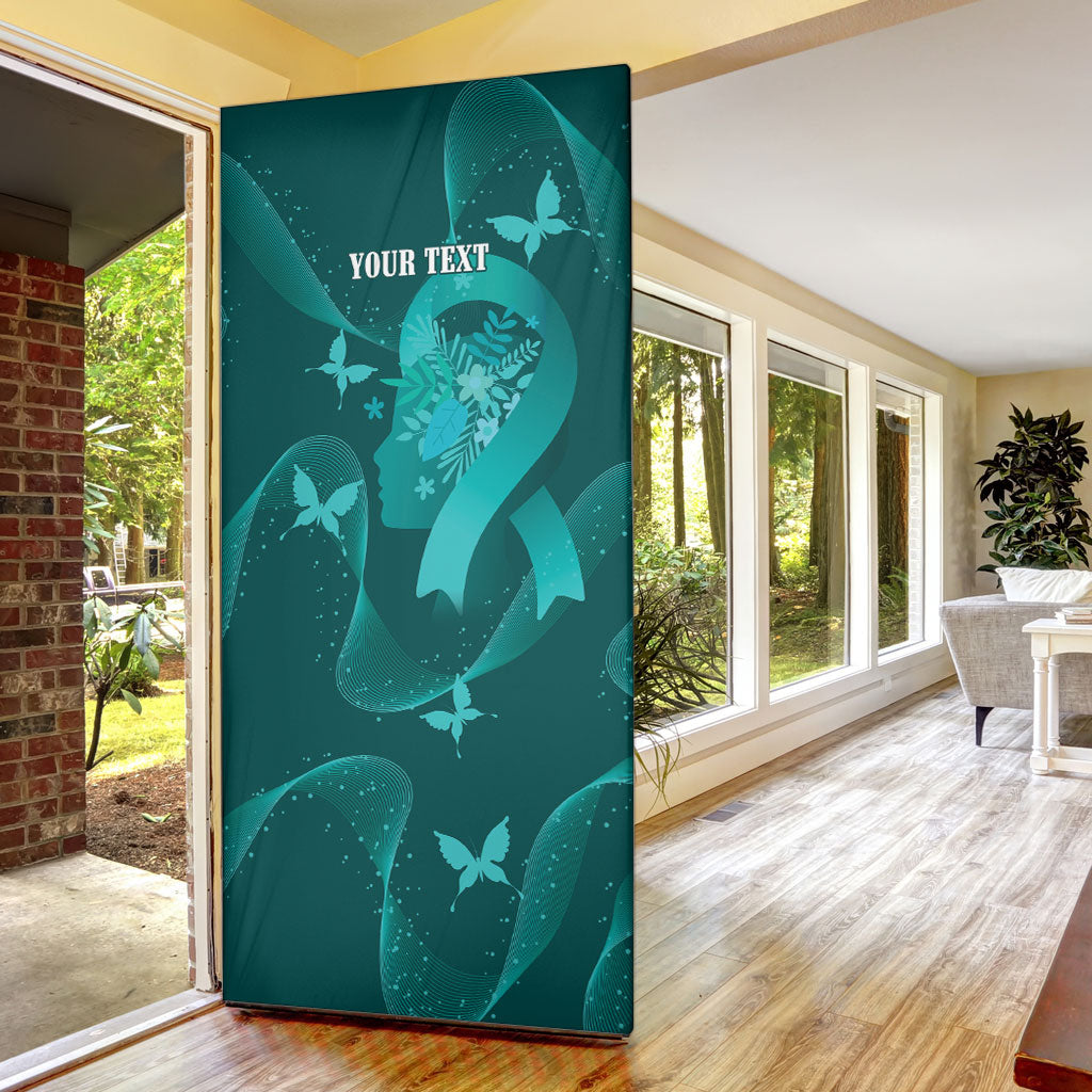 Australia Tourette Syndrome Support Acceptance Personalised Door Cover Butterfly Ribbon Art