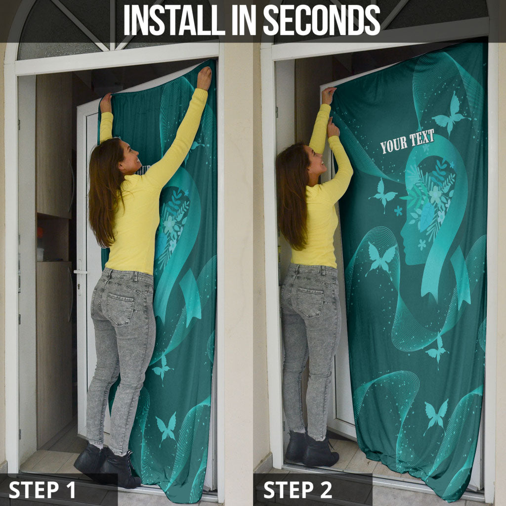 Australia Tourette Syndrome Support Acceptance Personalised Door Cover Butterfly Ribbon Art