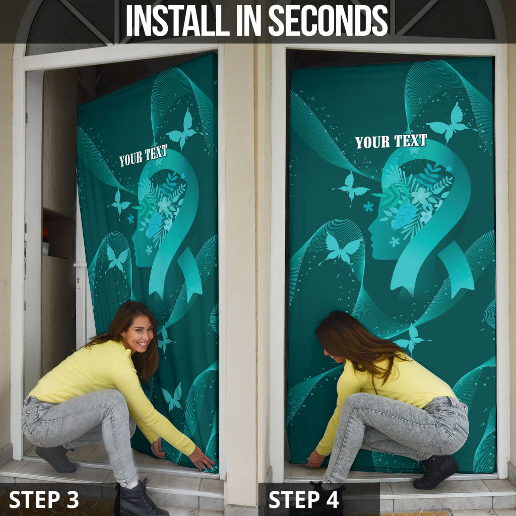 Australia Tourette Syndrome Support Acceptance Personalised Door Cover Butterfly Ribbon Art