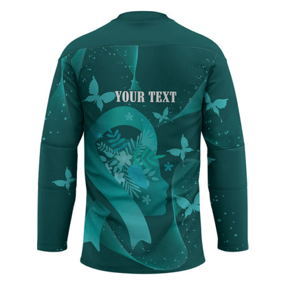 Australia Tourette Syndrome Support Acceptance Personalised Hockey Jersey Butterfly Ribbon Art
