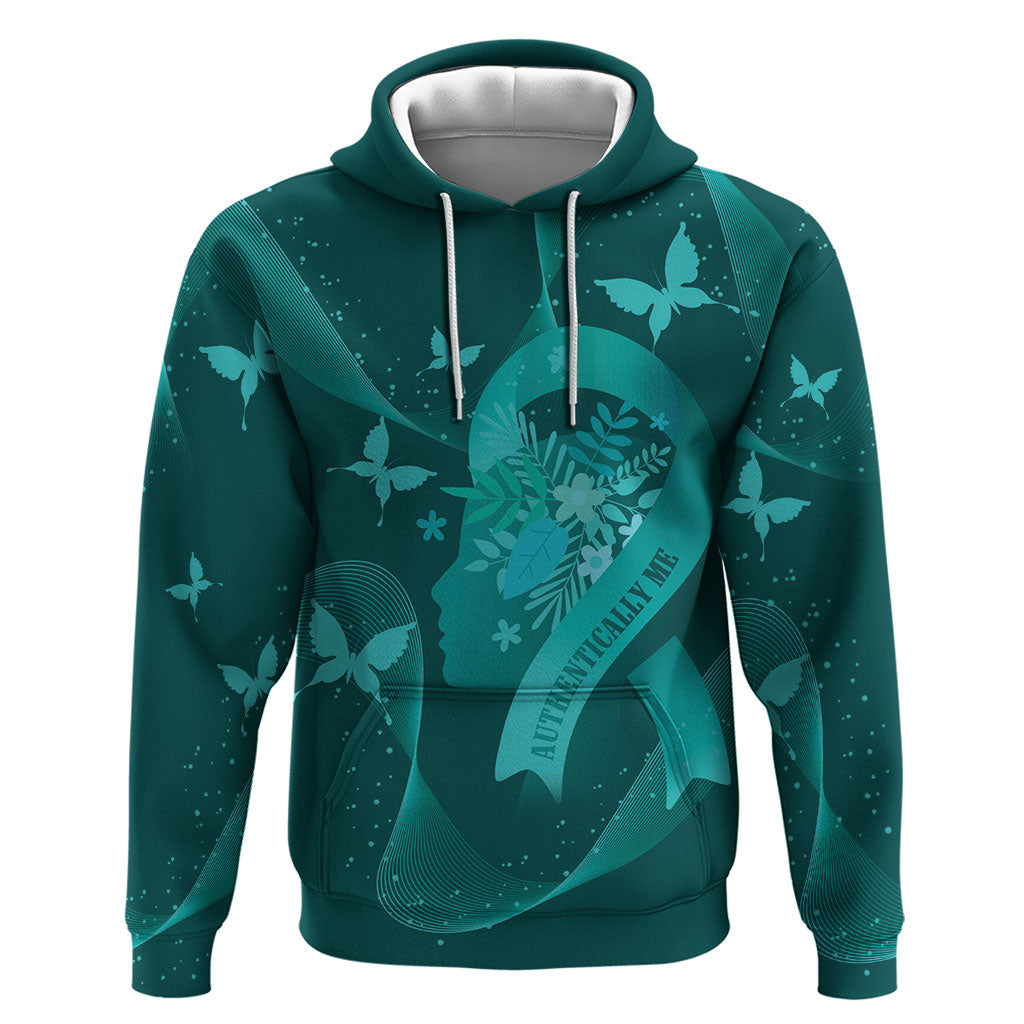 Australia Tourette Syndrome Support Acceptance Personalised Hoodie Butterfly Ribbon Art