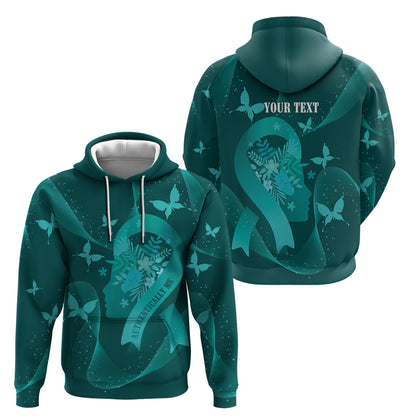 Australia Tourette Syndrome Support Acceptance Personalised Hoodie Butterfly Ribbon Art