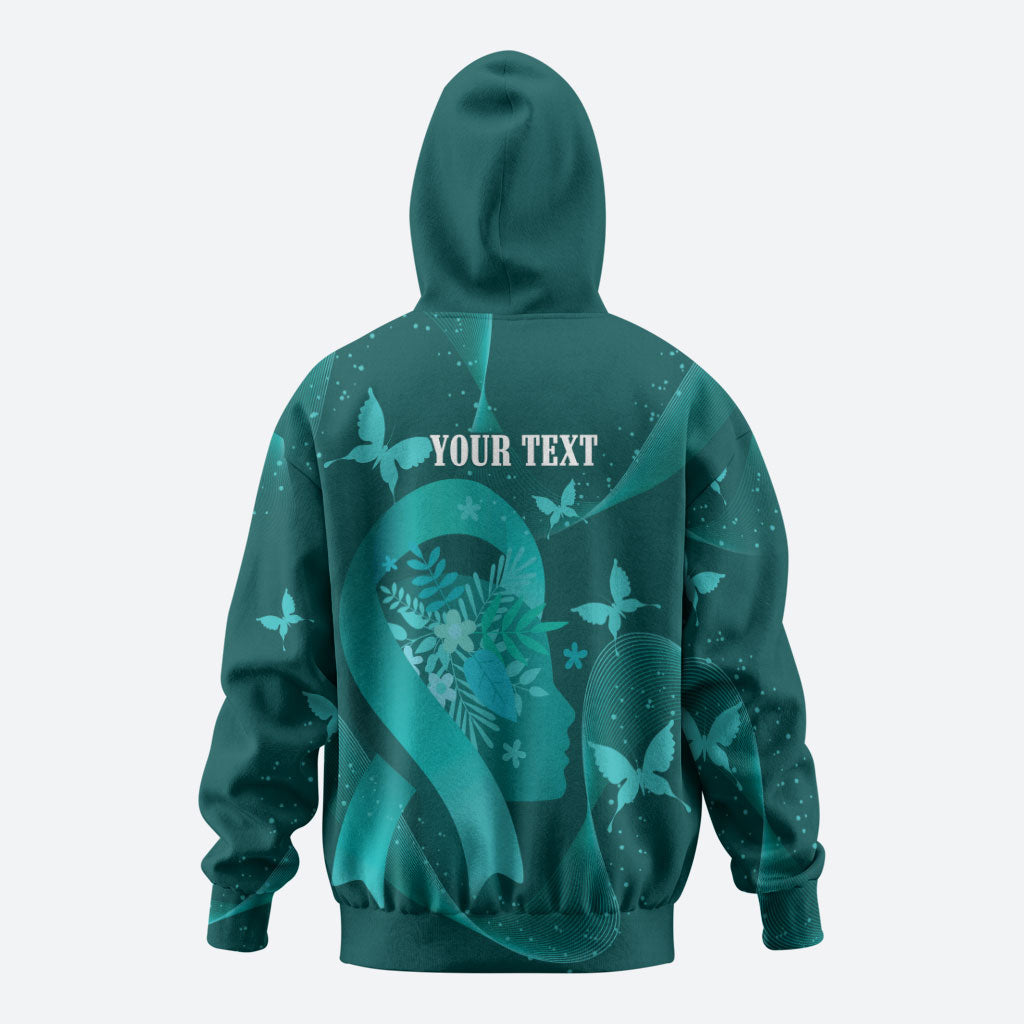 Australia Tourette Syndrome Support Acceptance Personalised Hoodie Butterfly Ribbon Art