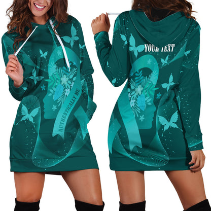 Australia Tourette Syndrome Support Acceptance Personalised Hoodie Dress Butterfly Ribbon Art
