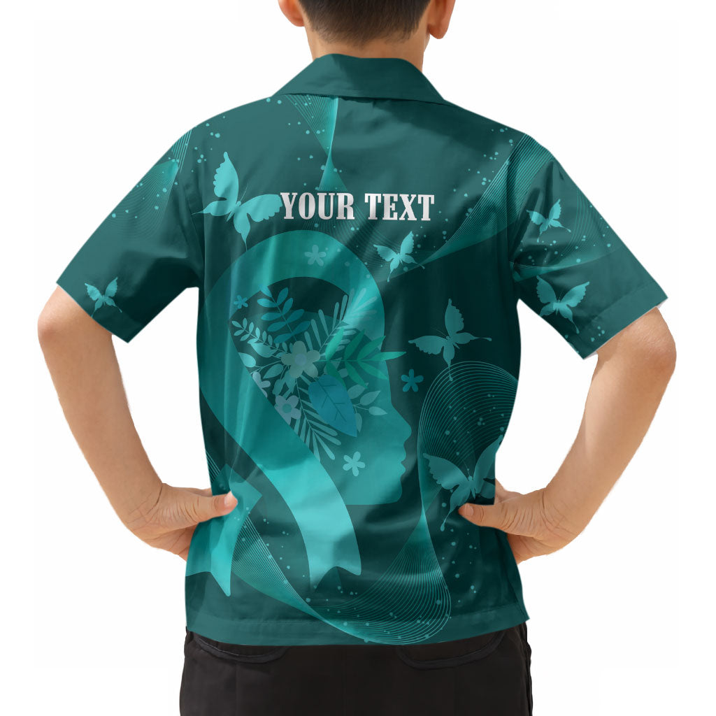 Australia Tourette Syndrome Support Acceptance Personalised Kid Hawaiian Shirt Butterfly Ribbon Art