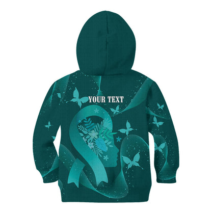 Australia Tourette Syndrome Support Acceptance Personalised Kid Hoodie Butterfly Ribbon Art