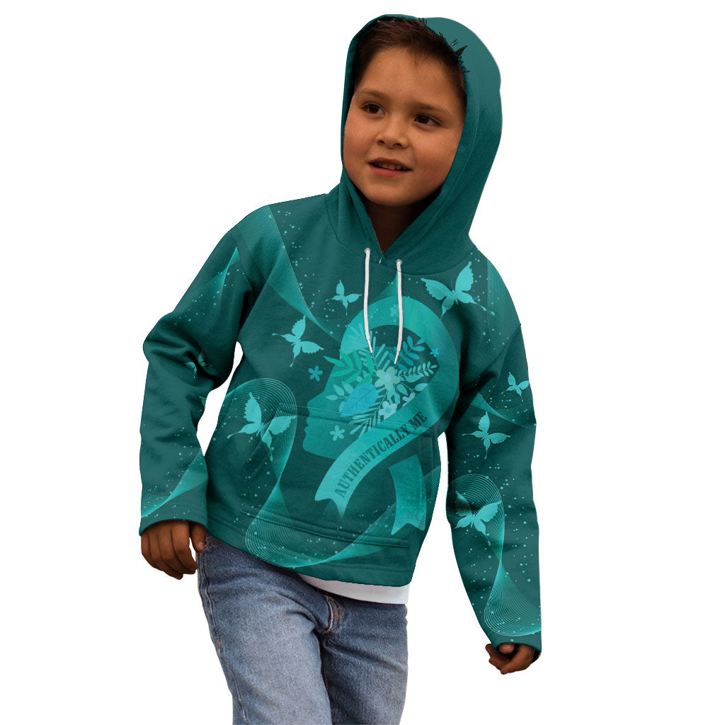 Australia Tourette Syndrome Support Acceptance Personalised Kid Hoodie Butterfly Ribbon Art