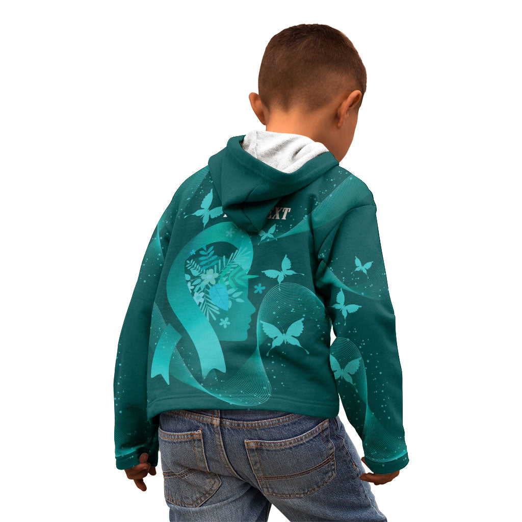 Australia Tourette Syndrome Support Acceptance Personalised Kid Hoodie Butterfly Ribbon Art