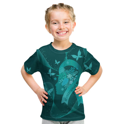 Australia Tourette Syndrome Support Acceptance Personalised Kid T Shirt Butterfly Ribbon Art