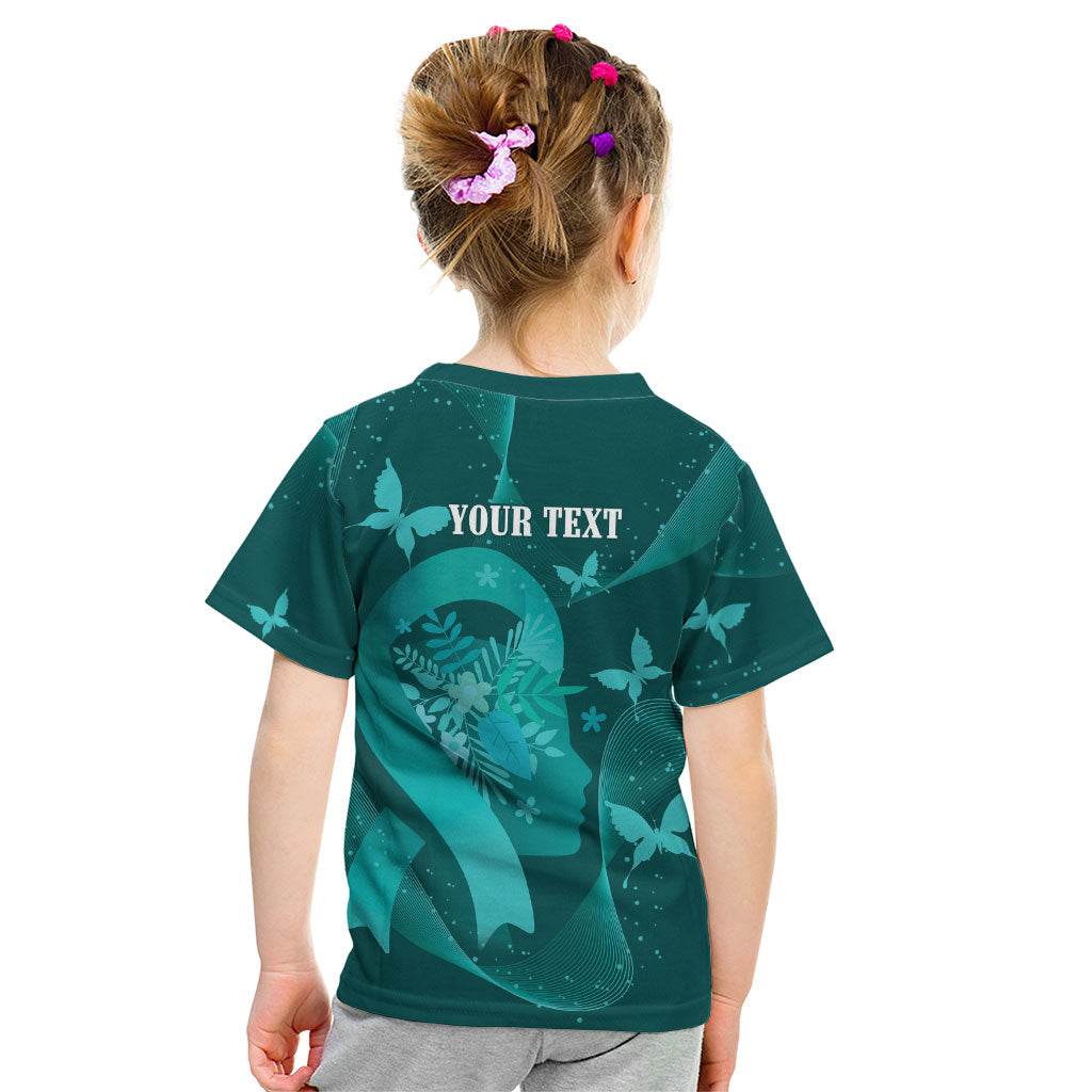 Australia Tourette Syndrome Support Acceptance Personalised Kid T Shirt Butterfly Ribbon Art