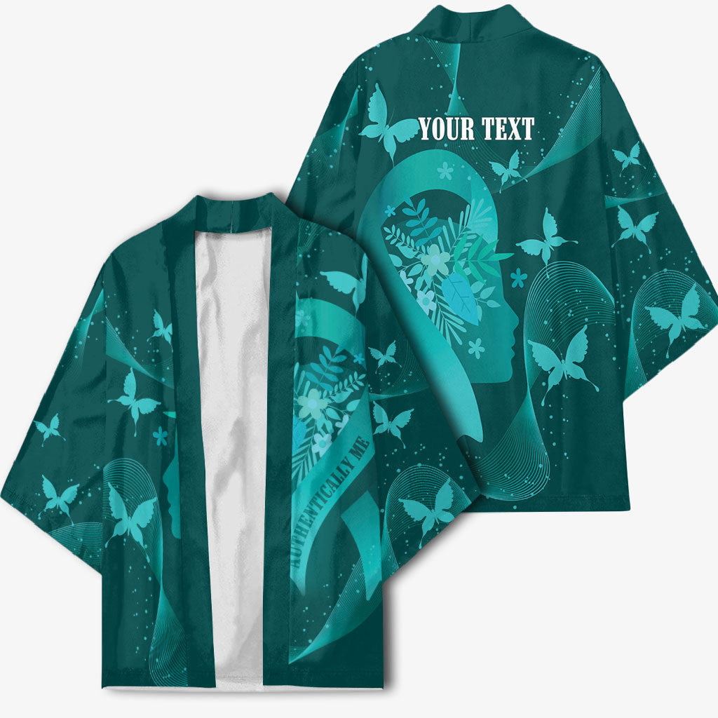 Australia Tourette Syndrome Support Acceptance Personalised Kimono Butterfly Ribbon Art