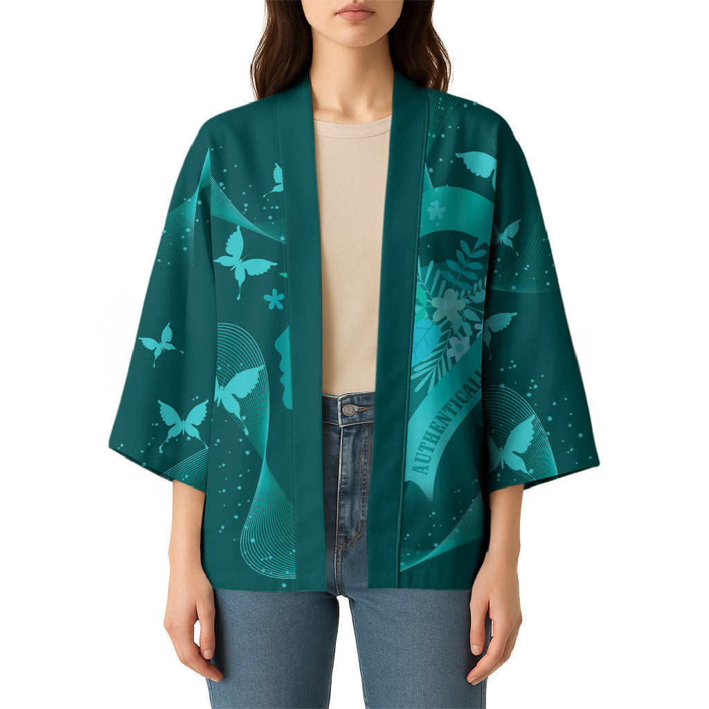 Australia Tourette Syndrome Support Acceptance Personalised Kimono Butterfly Ribbon Art