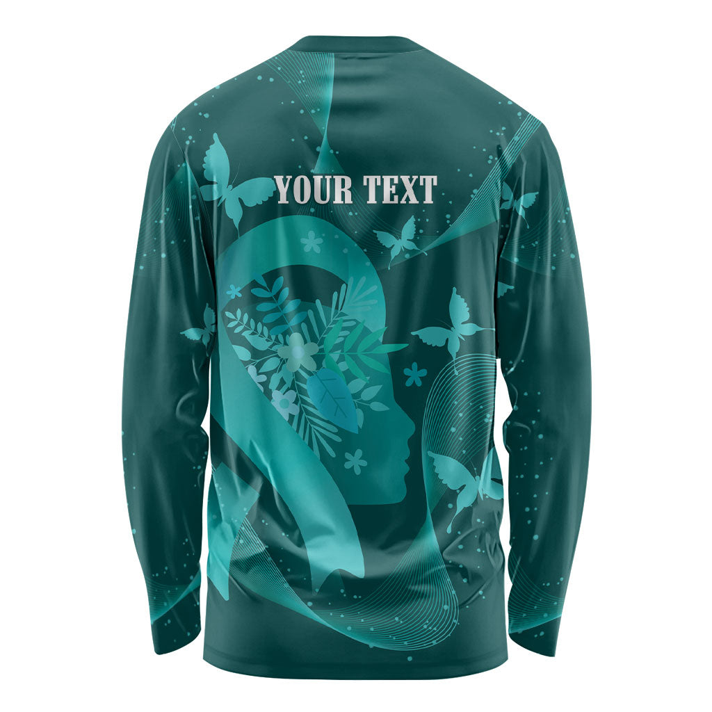 Australia Tourette Syndrome Support Acceptance Personalised Long Sleeve Shirt Butterfly Ribbon Art