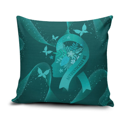 Australia Tourette Syndrome Support Acceptance Pillow Cover Butterfly Ribbon Art