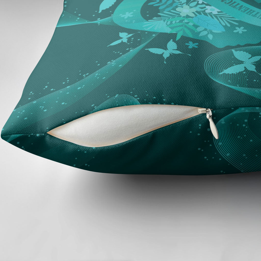 Australia Tourette Syndrome Support Acceptance Pillow Cover Butterfly Ribbon Art